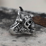 Nordic God of War Viking Warrior Skull Ring | Gthic.com