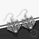Nordic Wolf Stainless Steel Viking Earring