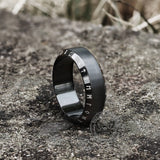 Norse Dragon Runes Stainless Steel Viking Ring