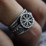 Norse Helm of Awe "Aegishjalmr" Sterling Silver Viking Ring | Gthic.com