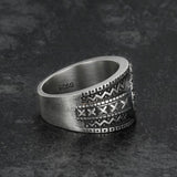 Norse Helm of Awe "Aegishjalmr" Sterling Silver Viking Ring