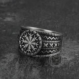 Norse Helm of Awe "Aegishjalmr" Sterling Silver Viking Ring | Gthic.com