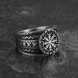 Norse Helm of Awe "Aegishjalmr" Sterling Silver Viking Ring | Gthic.com
