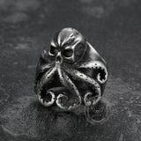 Octopus Skull Sterling Silver Animal Ring | Gthic.com