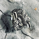 Odin Ravens Huginn and Munin Sterling Silver Viking Ring | Gthic.com