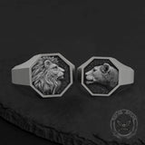 Personalized Sterling Silver Polished Octagon Ring | Gthic.com