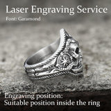 Pirate Anchor Stainless Steel Skull Ring | Gthic.com