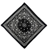 Poker Spades Skull Head Cotton Square Scarf | Gthic.com