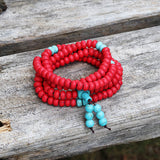 Prayer Beads Turquoise Necklace | Gthic.com