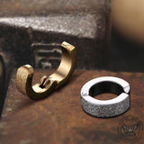 Punk Frosted Stainless Steel Hoop Ear Cuffs