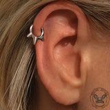 Punk Rivet Stainless Steel Hinged Segment Lip Ring | Gthic.com