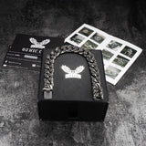 Bracciale in acciaio inossidabile con teschio punk