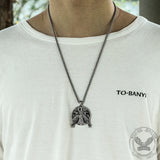 Colgante vikingo de acero inoxidable Raven Tree Of Life