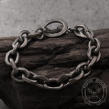 Retro Chain Stainless Steel Dumbbell Bracelet