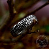 Retro Futhark Runes Stainless Steel Ring | Gthic.com