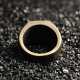 Retro Simple Plain Stainless Steel Square Ring
