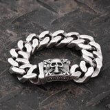 Retro Stainless Steel Skull Bracelet 01 | Gthic.com