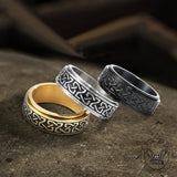 Rotabable Celtic Knot Stainless Steel Viking Ring | Gthic.com