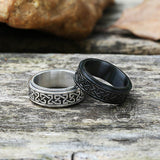 Rotabable Celtic Knot Stainless Steel Viking Ring | Gthic.com