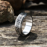 Rotabable Celtic Knot Stainless Steel Viking Ring | Gthic.com