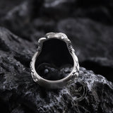 Saber-toothed Tiger Head Sterling Silver Ring