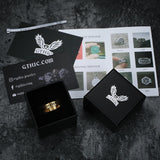 Sawtooth Pattern Stainless Steel Ring