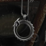 Self-Devourer Pure Tin Ouroboros Necklace