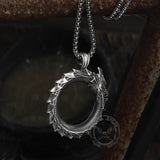 Self-Devourer Pure Tin Ouroboros Necklace | Gthic.com