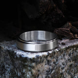 Simple Cross Stainless Steel Decompression Spinner Ring