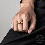 Simple Cross Rotatable Stainless Steel Decompression Ring | Gthic.com