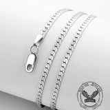 Simple Sterling Silver Snake Bone Chain Necklace | Gthic.com