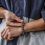 Six-character Mantra Stainless Steel Bracelet | Gthic.com