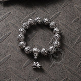 Six-character Mantra Stainless Steel Bracelet | Gthic.com