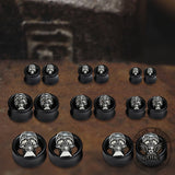 Skull And Star Wood Alloy Ear Gauges | Gthic.com