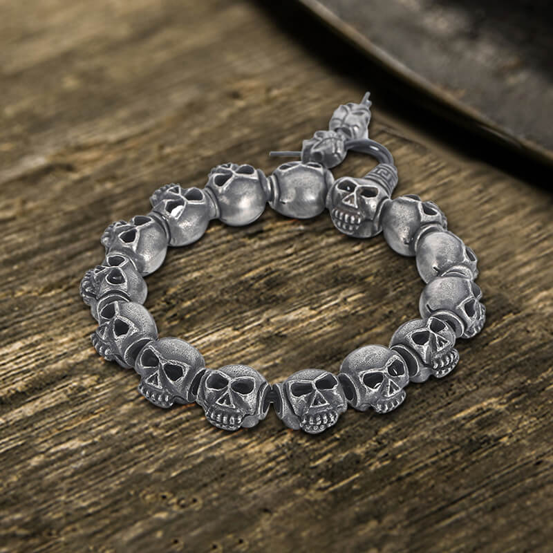 Indian Warrior Brass Skull Paracord Bracelet – GTHIC