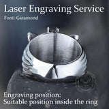 Anello in acciaio inossidabile a forma di farfalla con teschio