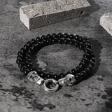 Skull Round Bead Stainless Steel Jewelry Set