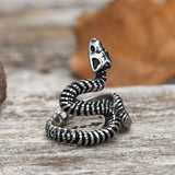 Snake Bone Stainless Steel Skull Ring | Gthic.com