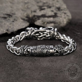Snake Punk Stainless Steel Skull Bracelet 02 | Gthic.com