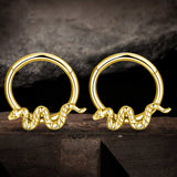 Snake Titanium Hoop Nose Ring Earrings | Gthic.com