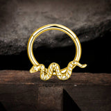 Snake Titanium Hoop Nose Ring Earrings | Gthic.com