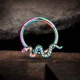 Snake Titanium Hoop Nose Ring Earrings