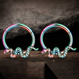 Snake Titanium Hoop Nose Ring Earrings