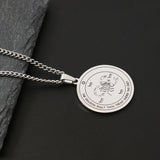 The Key of Solomon Pentacle of Jupiter Stainless Steel Necklace