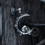 The Moon and Skull Stainless Steel Pendant | Gthic.com