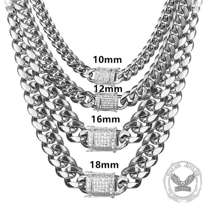 Diamond Cuban Link Stainless Steel Choker Chain – GTHIC
