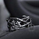 Thistles and Thorns Stainless Steel Ring