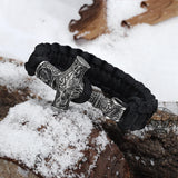 Thor's Hammer Braided Rope Viking Bracelet