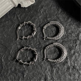 Thorns and Python Stainless Steel Hoop Earrings | Gthic.com