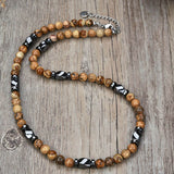 Tiger’s Eye Stainless Steel Gallstone Necklace | Gthic.com